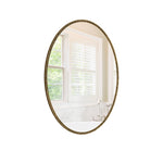 Iron Art Oval Retro Mirror, Wall Hanging, Gold