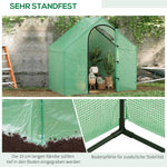 Foil Greenhouse, Tomato House 180x100x168cm with Window and Door, Steel/PVC Plastic
