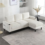 Sofa with Footstool & Storage, 4-Seater Velvet