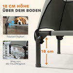 Outdoor Dog Bed, Raised with Roof, Light Grey