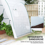 Greenhouse Roll-Up Door 2 Windows Winter-Proof Steel White