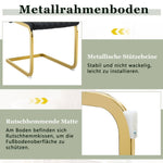 Dining Chairs Set of 2 with High Backrest and Padded Cushion, Black and Gold
