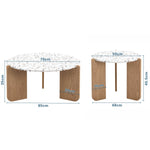 Modern Modular Coffee Table Set of 2 for Living Room, Sofa Side, Balcony