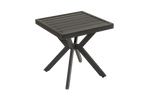 Outdoor Aluminum Square Side Table End Table, Weather Resistant, Dark Brown