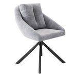 Swivel Dining Chair with Ergonomic Design and Breathable Fabric, Grey Velvet