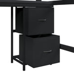 Gaming Loft Bed with Desk, Bookshelf & Wardrobe, Black Metal