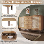 Country-style Chest of Drawers, 120x40x75 cm with 2 Doors and 3 Drawers, Oak-colored