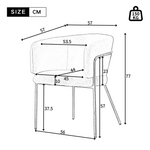 Leisure Chair, Single Dressing Dining Chair with 4 Metal Legs, Imitation Rabbit Down Beige