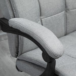 Office Chair Ergonomic Swivel Adjustable with Footrest, Linen