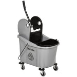 Cleaning Cart with Wringing Device, 36 Liters, Grey