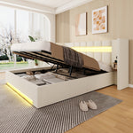 Multifunctional Bed Frame with LED & USB 180x200cm - Velvet