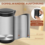 Kettle Toaster Set, 1.5L Kettle 2 Slices Toaster 2200W, Black