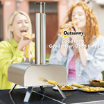 Outdoor Pizza Oven, Wood-Fired, Portable, Stainless Steel