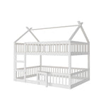 Children's Bunk Bed, 140x200, Stairs, Loft Design, Solid Wood, White