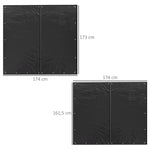 Firewood Rack Covers, Waterproof UV Protection, 600D Oxford Black