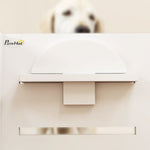 Elevated Dog Bowl, 3-Level Adjustable, 2 Stainless Steel Bowls, White