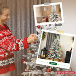 Artificial Christmas Tree 150cm 1162 Branches Snow, Green & White