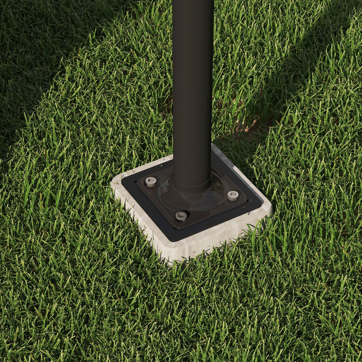 Parasol Base, Cantilever Square Holder, Concrete Dark Grey