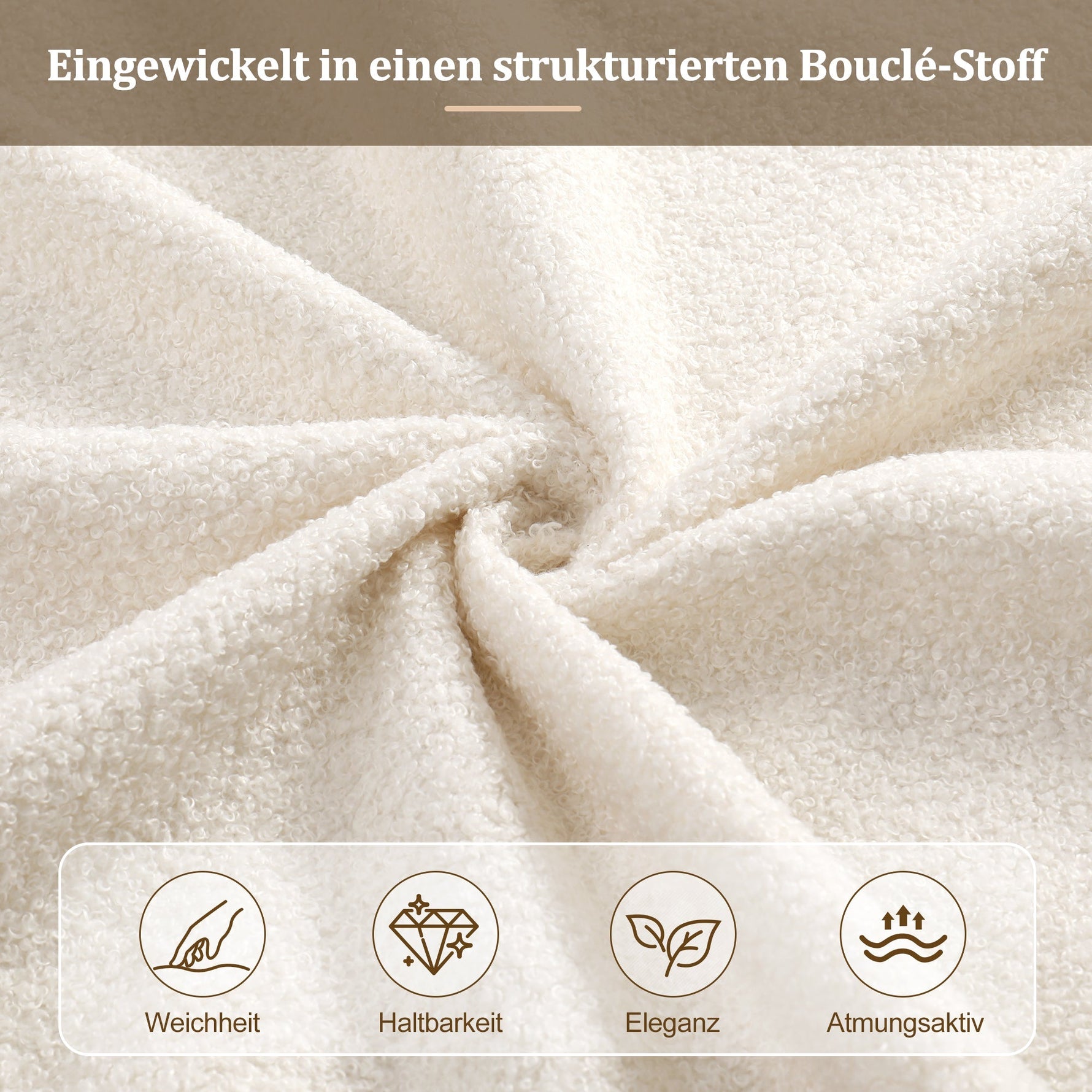 Upholstered Bed, 90x200cm Single Children's Bed with Hydraulic Storage and Slatted Base, Beige Bouclé