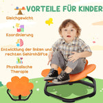 AIYAPLAY Sensory Children's Chair, Swivel Sensory Balance Training Seat, Plastic Orange