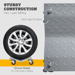 DURHAND Trolley Jack, 2 Pieces, 4 Rollers, Gray