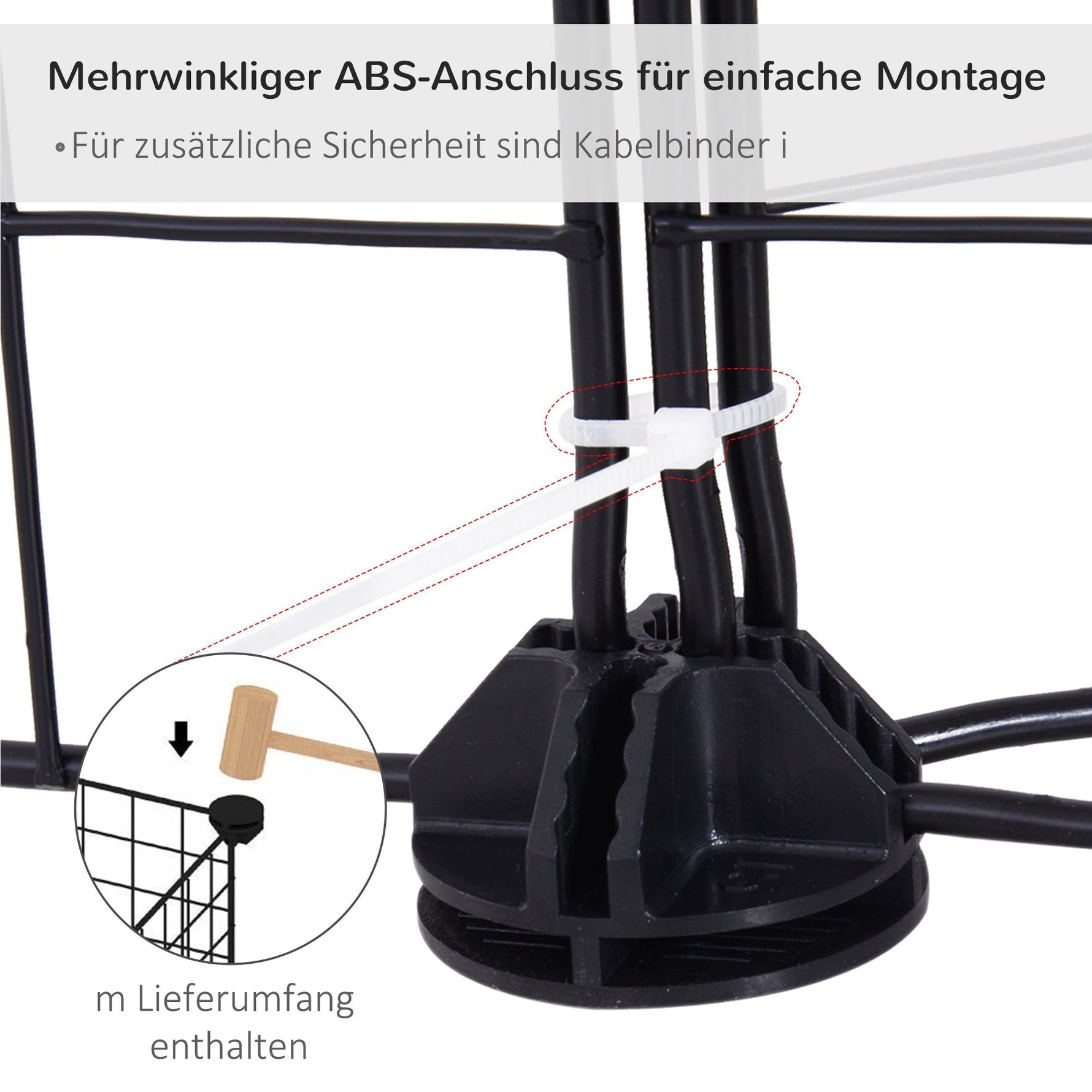 Small Animal Outdoor Enclosure, Flexible Metal Mesh, Black