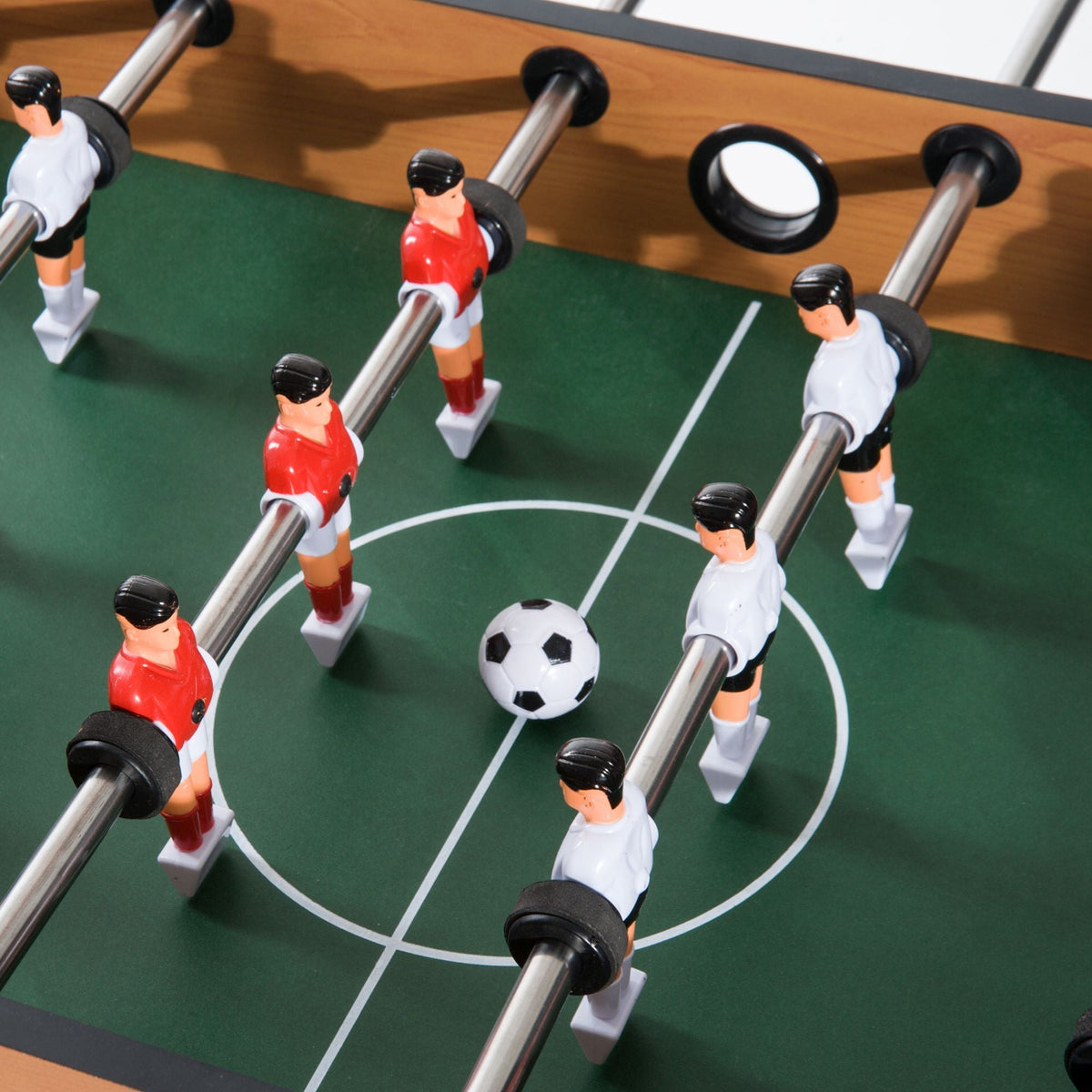 Multi-Game Table, 4-in-1 Football Hockey Table Tennis Billiards, MDF