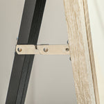 Full Length Mirror, Standing/Wall, White + Natural Wood
