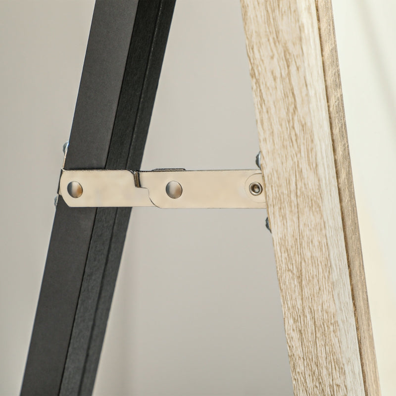 Full Length Mirror, Standing/Wall, White + Natural Wood