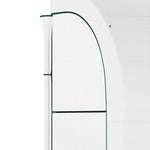 Greenhouse with Shelves, Windows, Winterproof 300x150x213cm Steel Foil, White