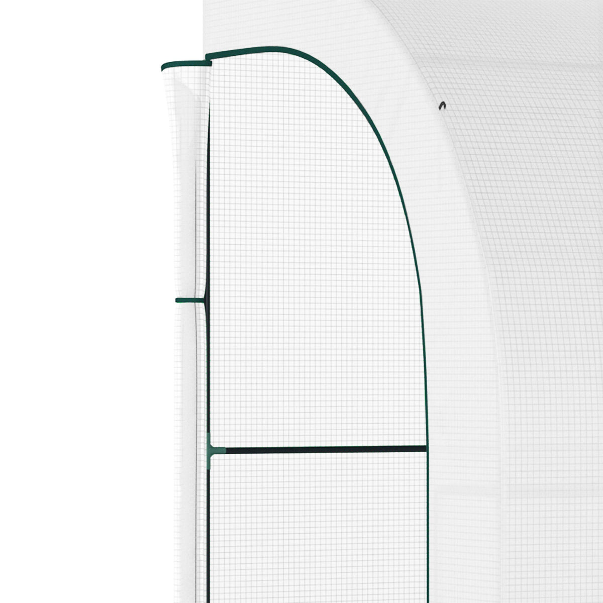 Greenhouse with Shelves, Windows, Winterproof 300x150x213cm Steel Foil, White