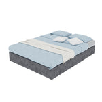 Bed Frame 140x200cm with Gas Lift & Mattress, Grey Dutch Velvet