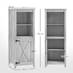 Wooden Garden Shed, Weatherproof, Lockable with Shelves, Light Gray
