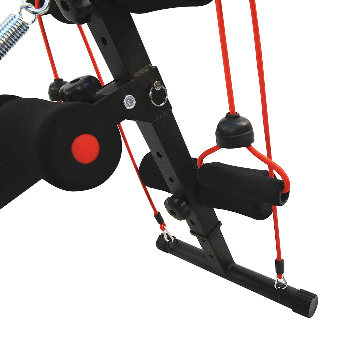 Abdominal Trainer Sit Up Bench Resistance Bands Adjustable, Black