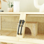 Dwarf Hamster Cage, Storage, Water Bottle, Hut, Seesaws, Wheels, Ramps, Natural Wood