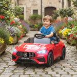 Mercedes Design Kids Electric Car with 12V Motor and Remote Control, Red