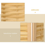 Room Divider/Screen, 3-Panel Foldable Privacy Screen 120x170cm, Bamboo Natural Finish