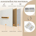 Chest of Drawers Sideboard 9 Fabric Drawers Storage Cabinet, Cream White