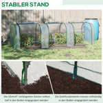 Foil Greenhouse Hothouse for Plant Cultivation, 295x100x80cm, Transparent Steel