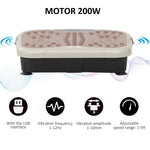 Vibration Plate Fitness Trainer with LED Display, USB Speaker, Training Bands, Remote Control
