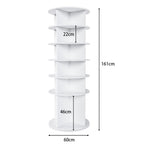 Rotating Shoe Rack 6-Tier 360° 24 Pair Capacity Boot Shelf - White