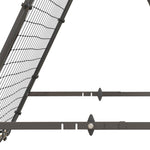 Football Rebounder Double-Sided Adjustable in 5 Levels Steel Black