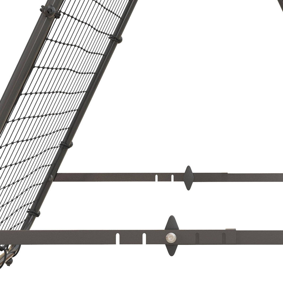Football Rebounder Double-Sided Adjustable in 5 Levels Steel Black