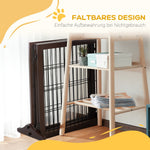 Dog Gate, Freestanding, Pinewood, Brown