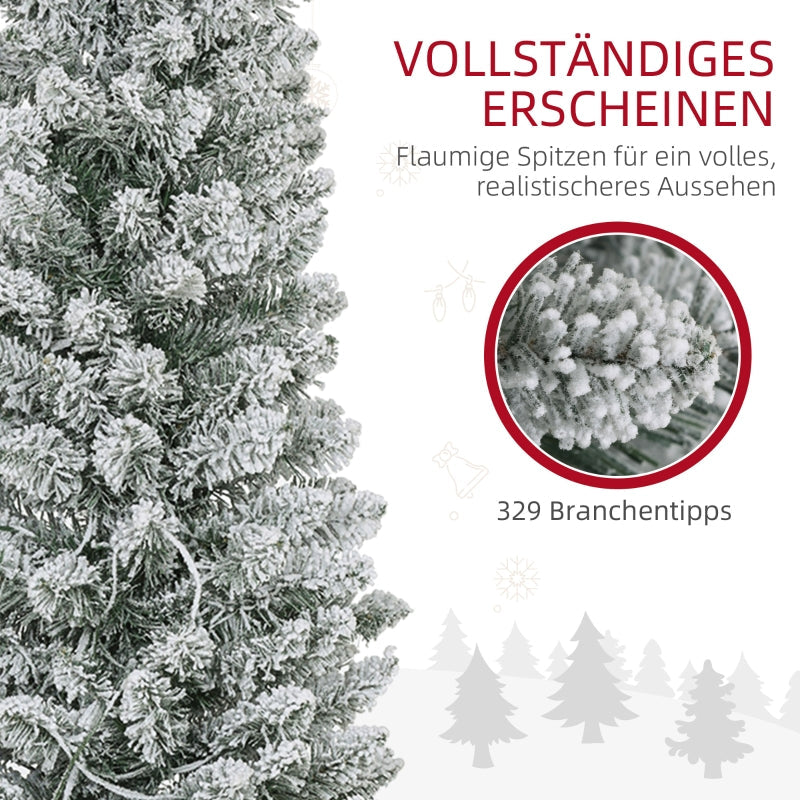 Christmas Tree 180 cm, LED Lights, Metal Base, Green