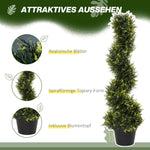 Artificial Cedar Trees Set of 2, Large 90cm Spiral Plant for Decoration, Plastic