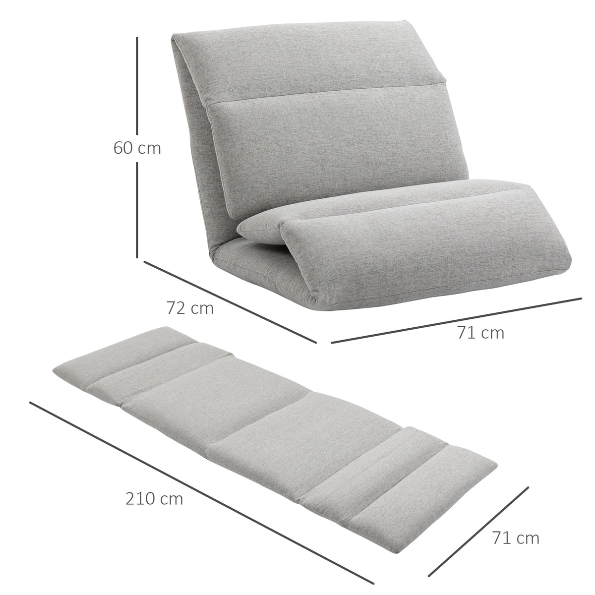 Floor Chair, Adjustable Foldable Sofa, Floor Cushion