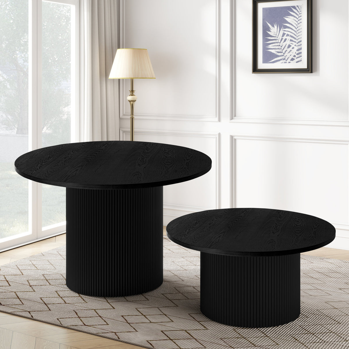 Coffee Table Round Solid Wood