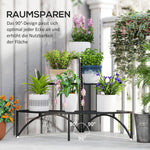 3-Tier Plant Stand, Metal Flower Shelf, 60cm High, Black