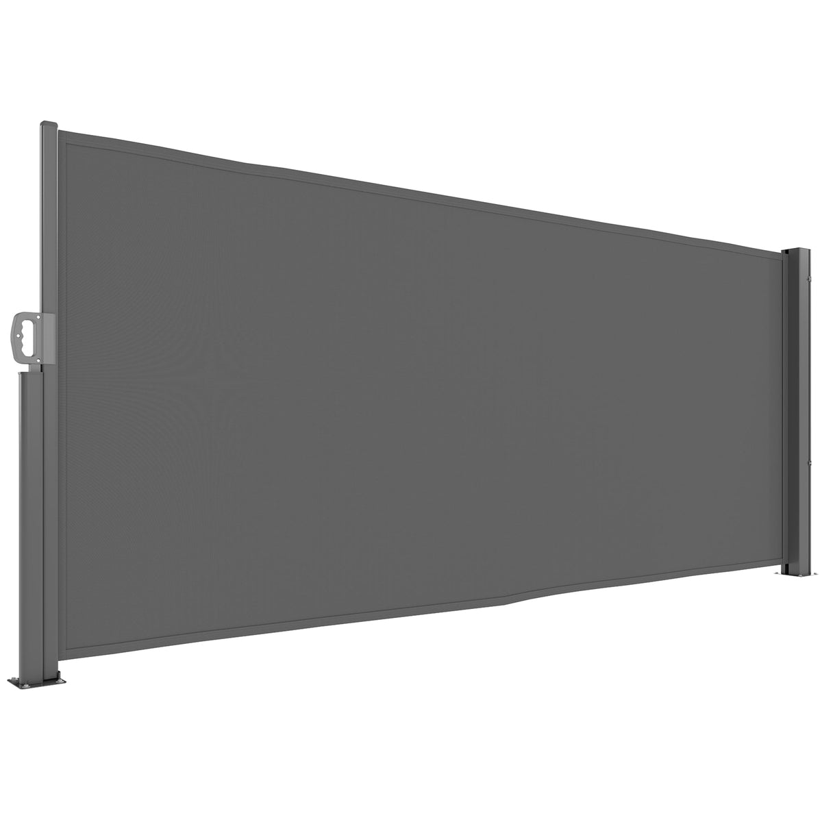 Side Awning, Extendable Privacy Screen, Wall Bracket, 300x140cm, Dark Gray